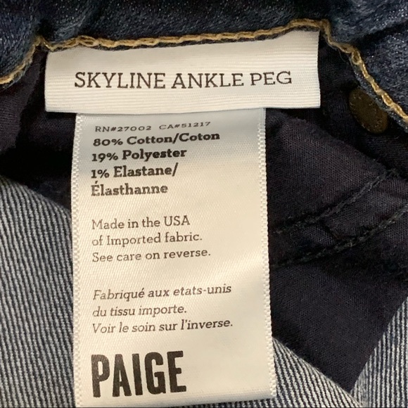 28 PAIGE SKYLINE ANKLE PEG JEANS - Picture 5 of 6
